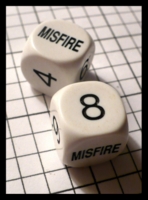 Dice : Dice - 6D - Koplow Misfire Dice White with Black Numerals - Ebay July 2010